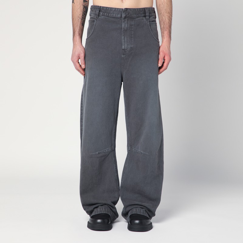 Washed grey denim trousers - Entire Studios - Modalova