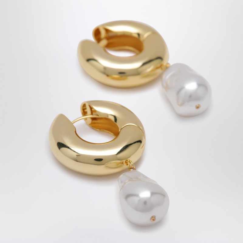 Eliou Pearl Gold Earrings In Metallic