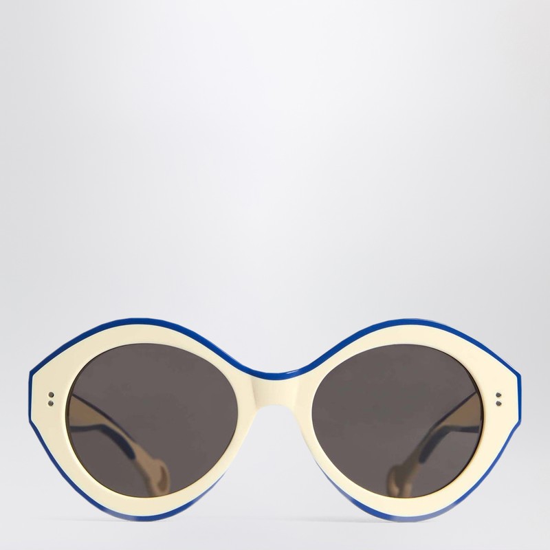 Jw Anderson Jwa07 Bumper Sunglasses In White/blue