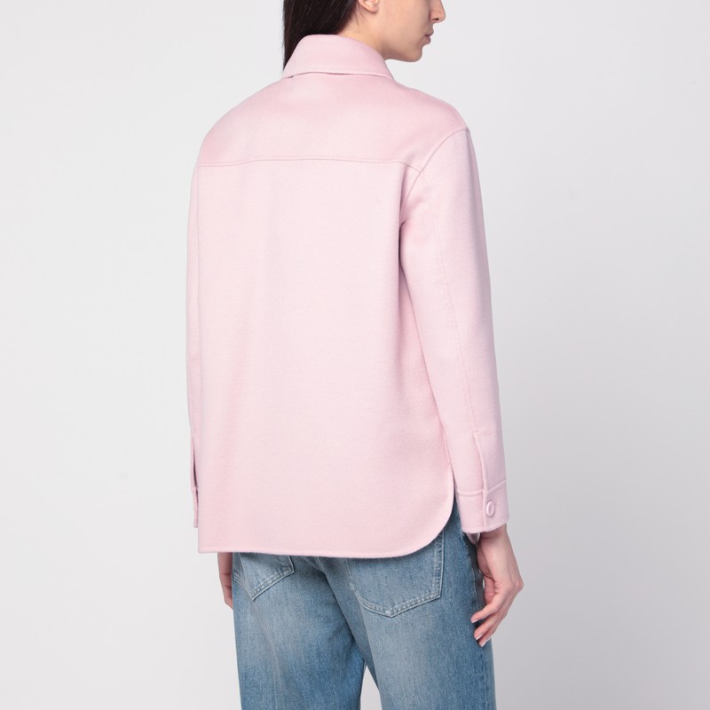 Max Mara Pink Wool Blend Jacket In Pink