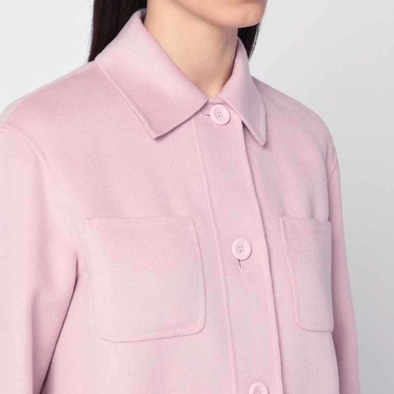 Max Mara Pink Wool Blend Jacket In Pink