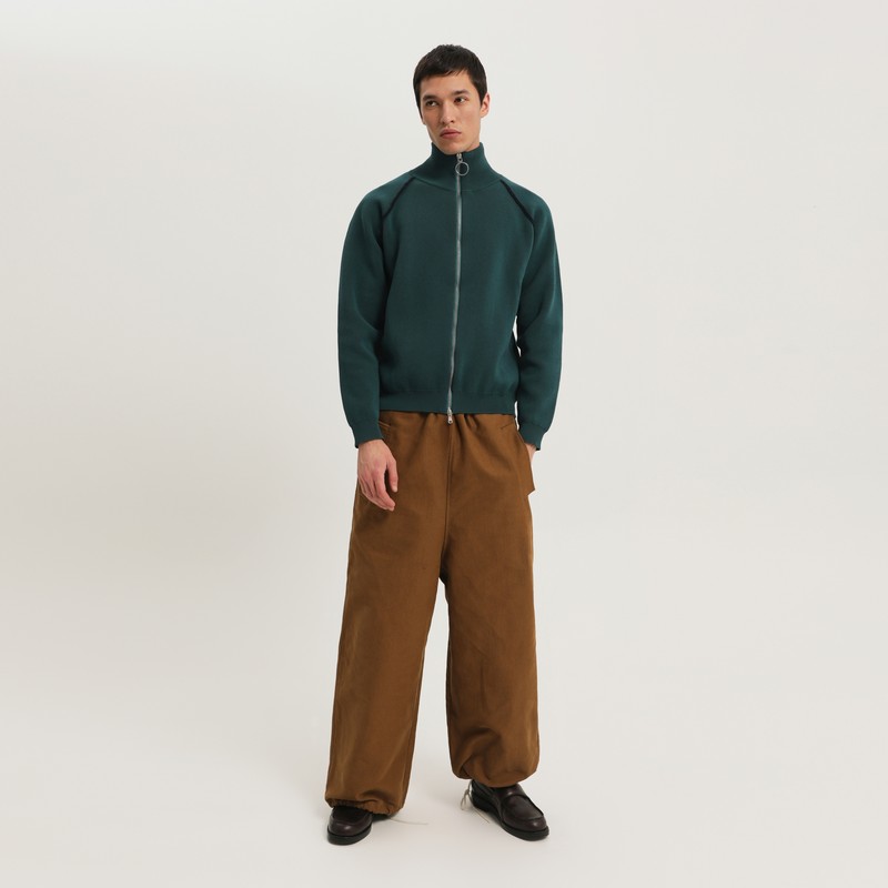 1989 Studio Full Zip Raglan Sweater Clothing In Green