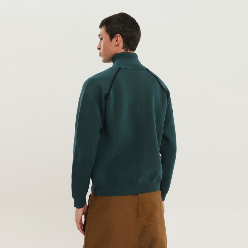 1989 Studio Full Zip Raglan Sweater Clothing In Green