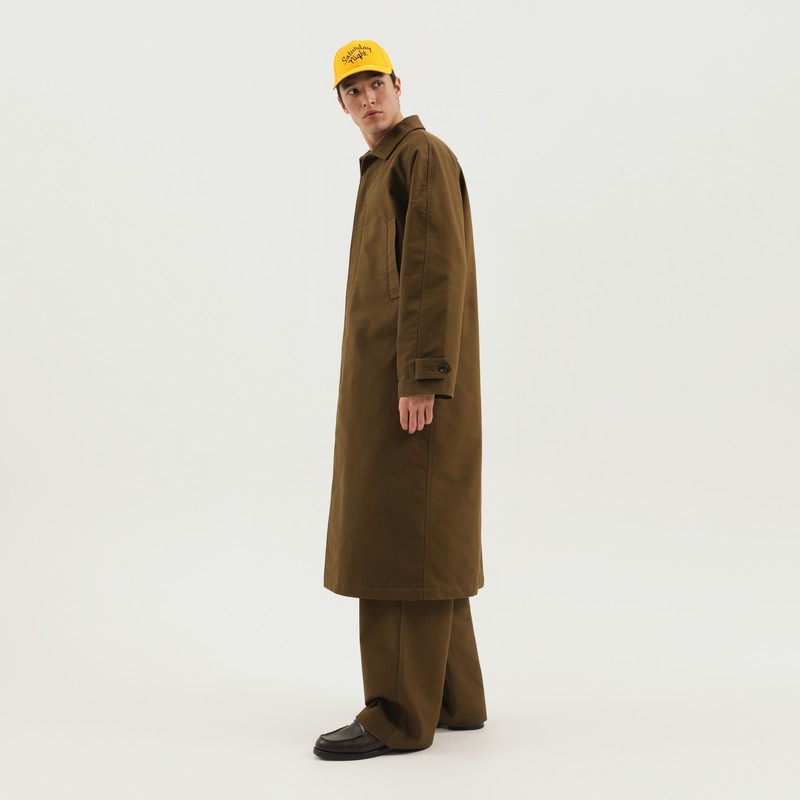 1989 Studio Mackintosh Coat With Back Yoke And Collar In Green