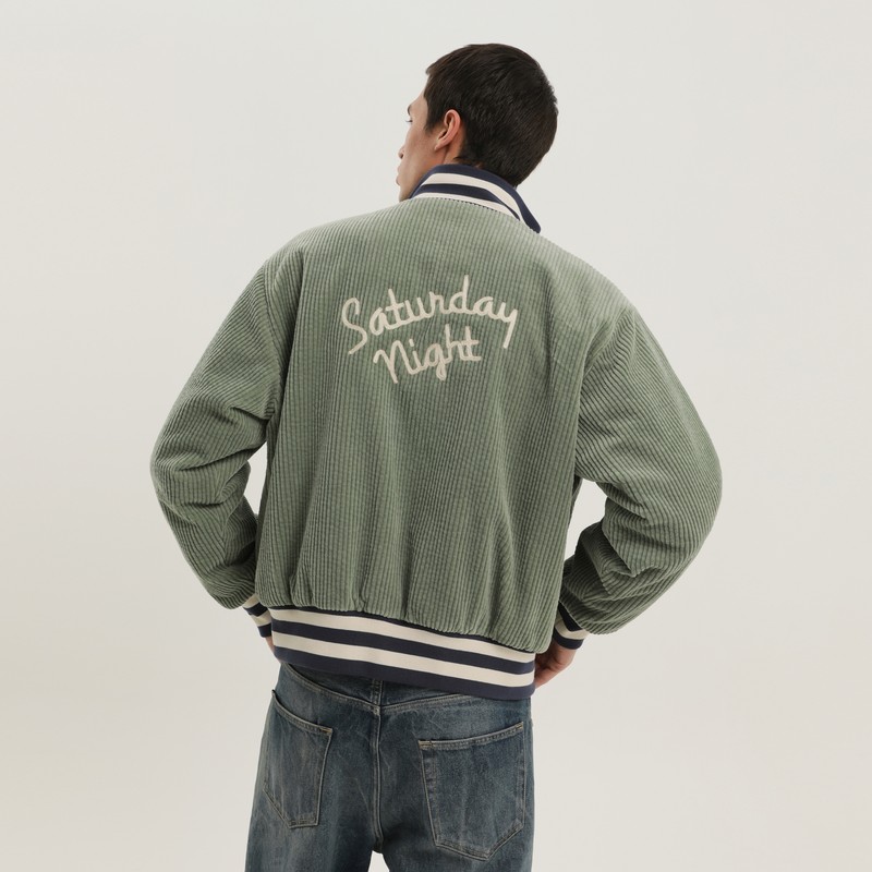 1989 Studio Boss Breathable Blue Sneakers With Green Details And White Sole In Green