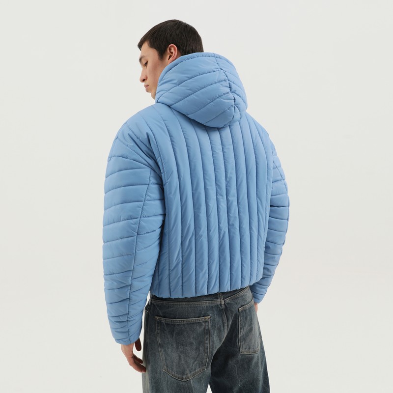 1989 Studio Quilted Down Jacket With Hood And Elastic Cuffs In Animal Print