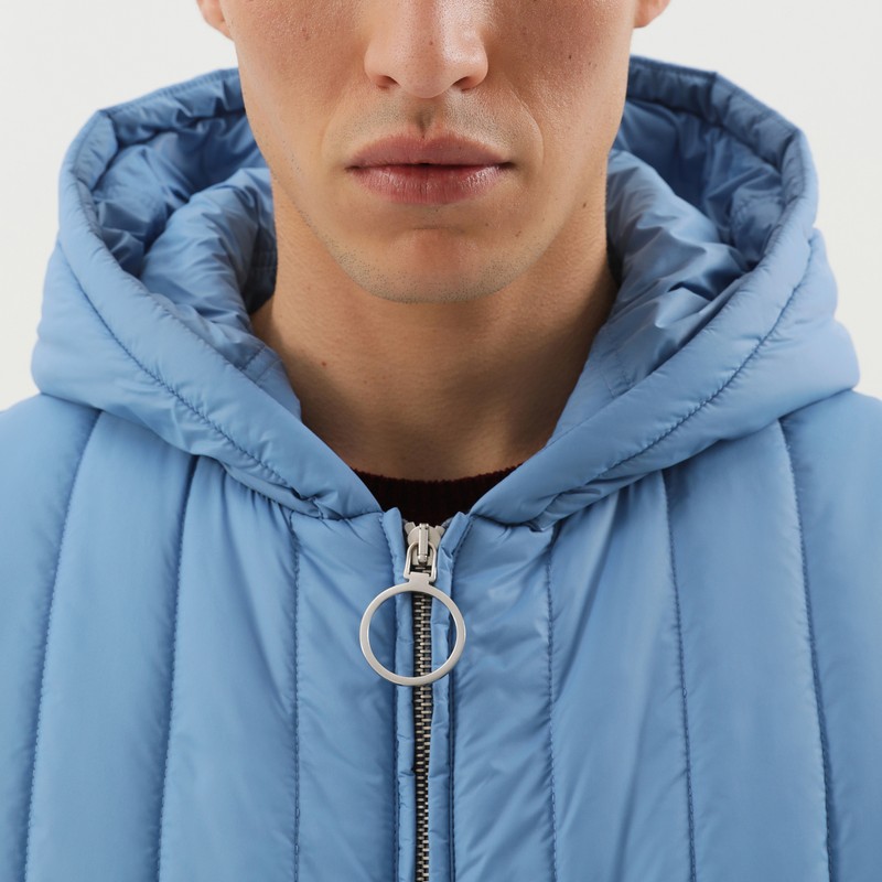 1989 Studio Quilted Down Jacket With Hood And Elastic Cuffs In Animal Print