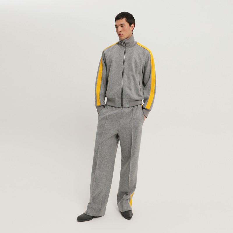 1989 Studio Side Stripe High Collar Ribbed Cuffs In Gray