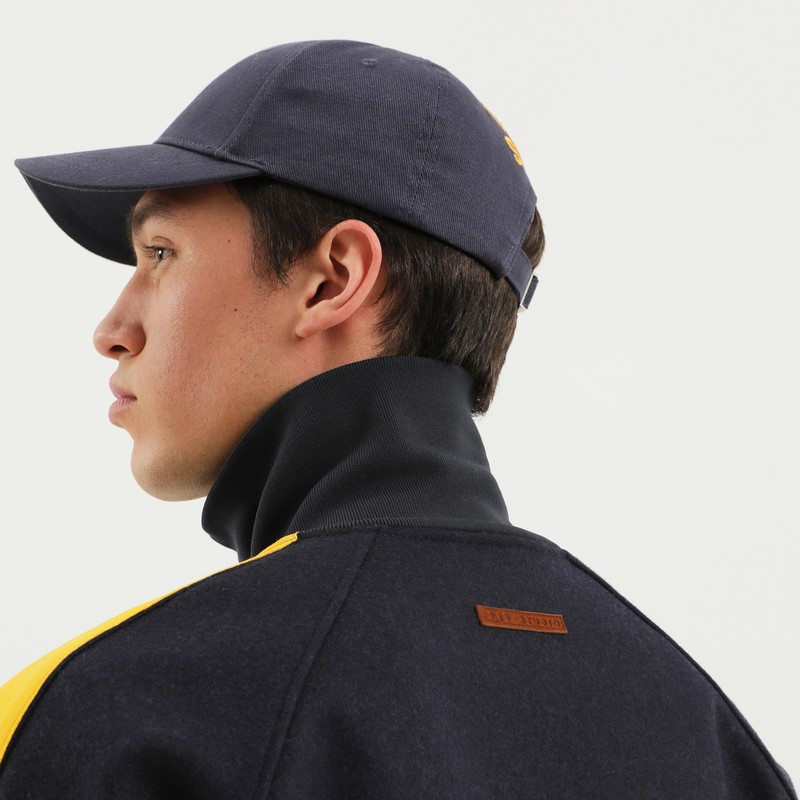 1989 Studio Jacket High Collar Side Stripes In Blue