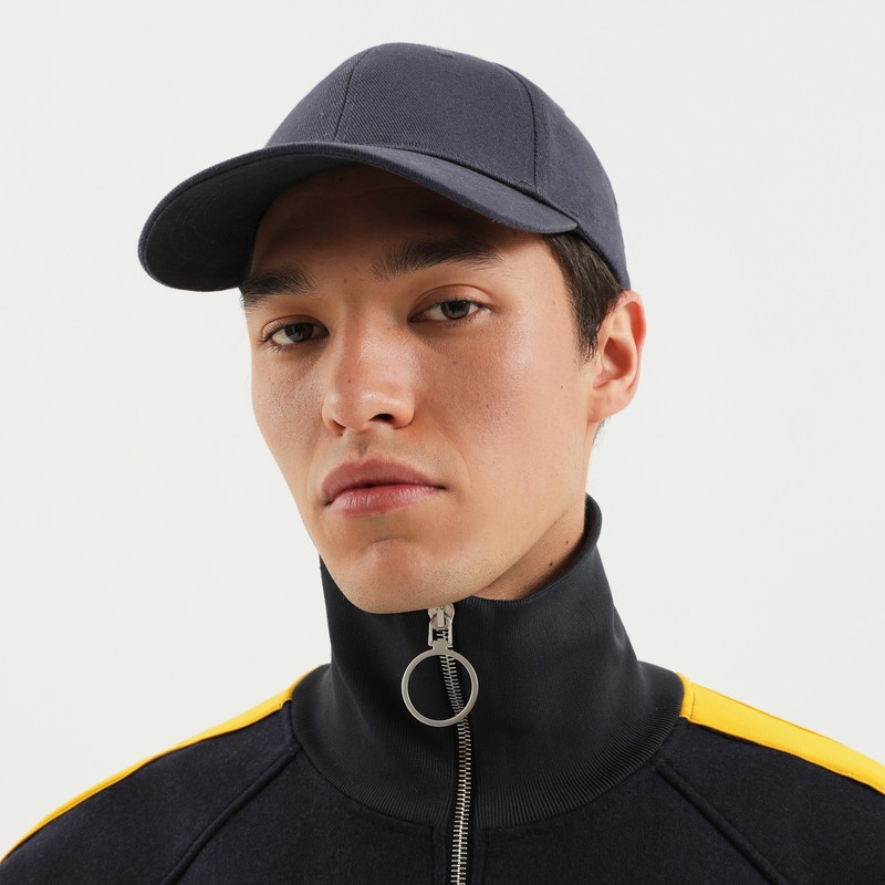 1989 Studio Jacket High Collar Side Stripes In Blue