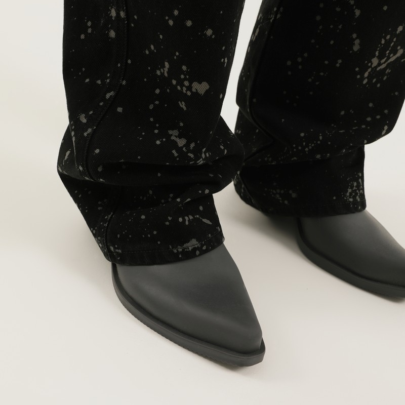 1989 Studio Pantaloni Rhodesian Spot In Denim In Black