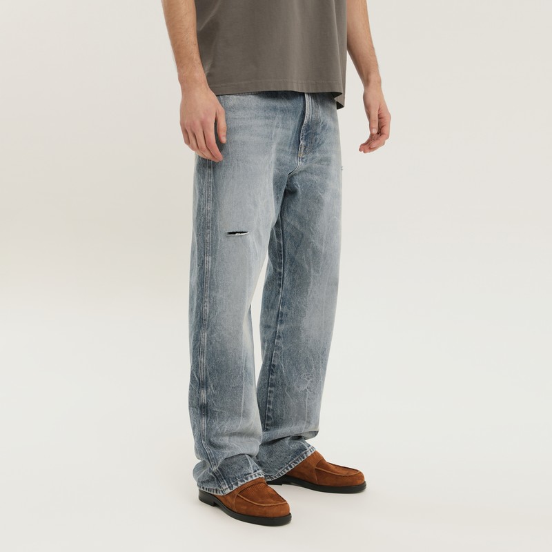 1989 Studio Rhodesian Pants In Stone Blue Denim In Blue