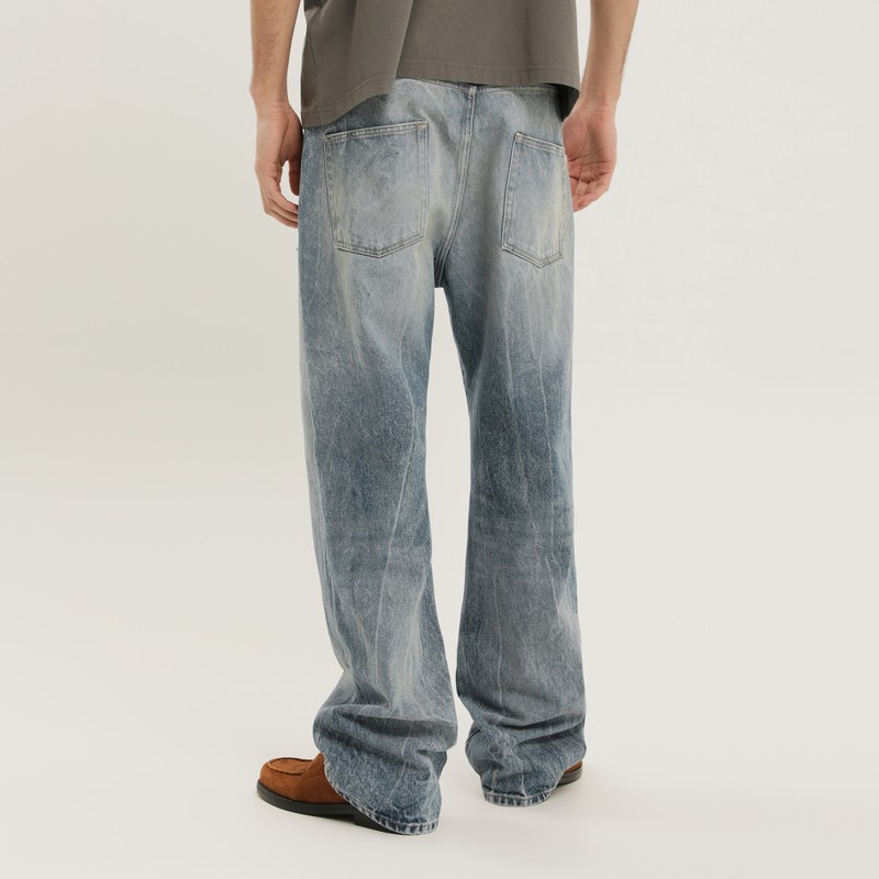 1989 Studio Rhodesian Pants In Stone Blue Denim In Blue