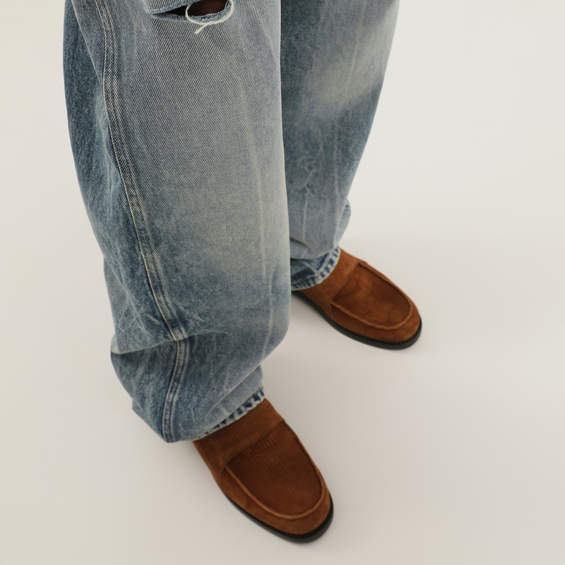 1989 Studio Rhodesian Pants In Stone Blue Denim In Blue