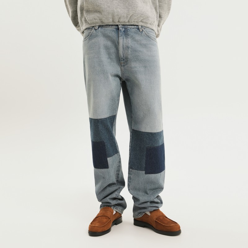 Malin denim pants with patches