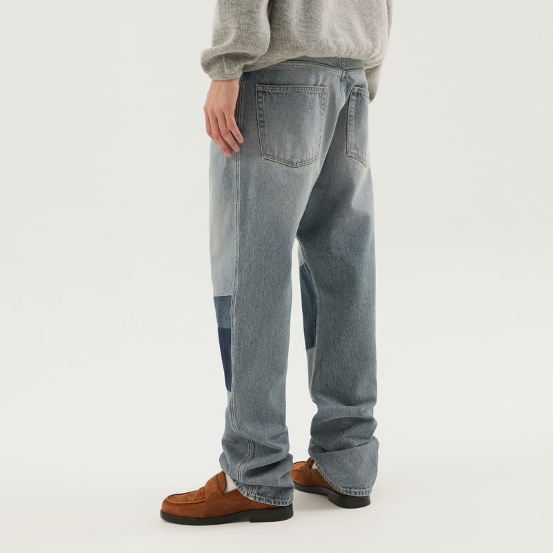 1989 Studio Malin Denim Pants With Patches In Blue