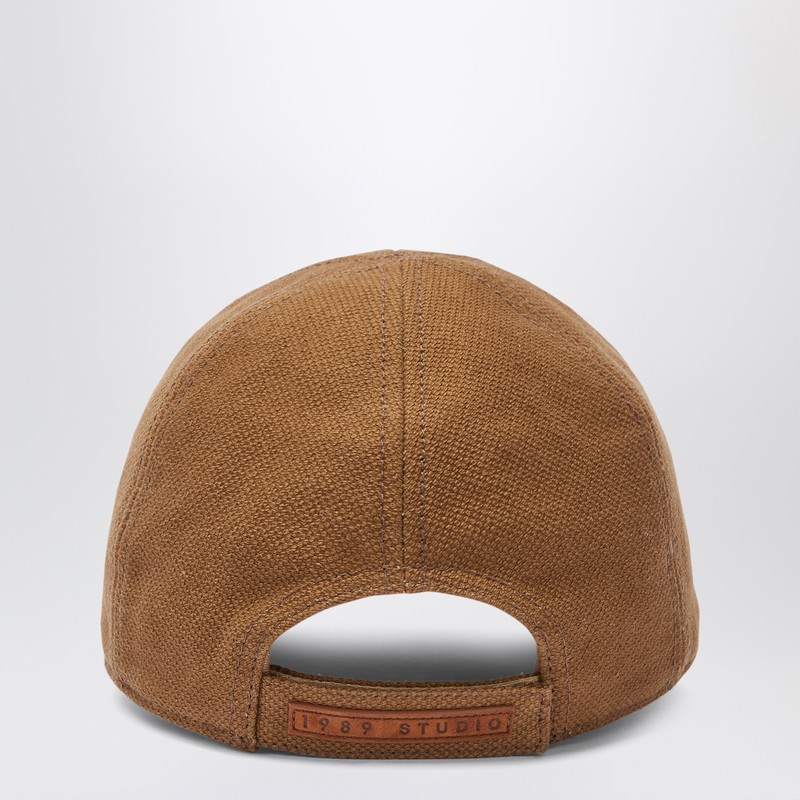 1989 Studio Panelled Curved Brim Cap In Brown