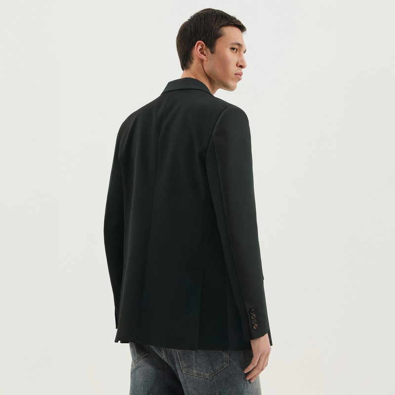 1989 Studio Dark Green Double-breasted Blazer In Green