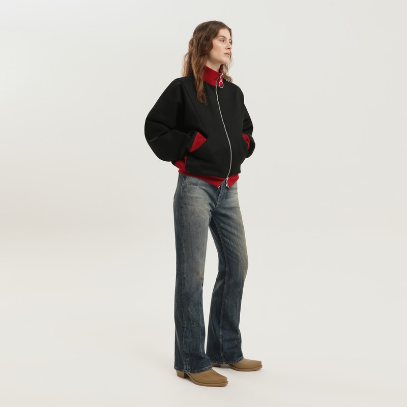 1989 Studio Red And Black Reversible Jacket In Red