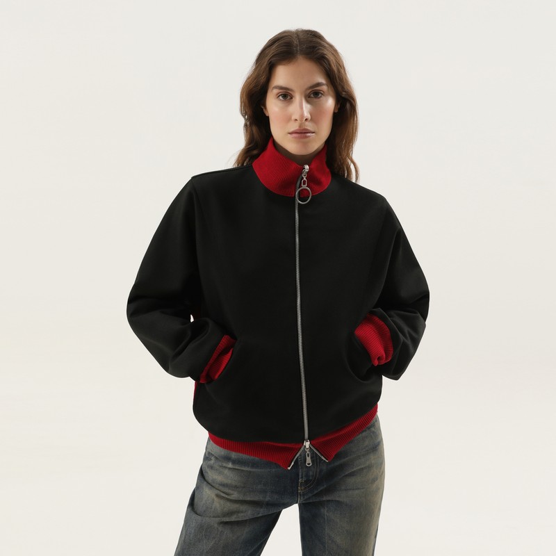 1989 Studio Red And Black Reversible Jacket In Red