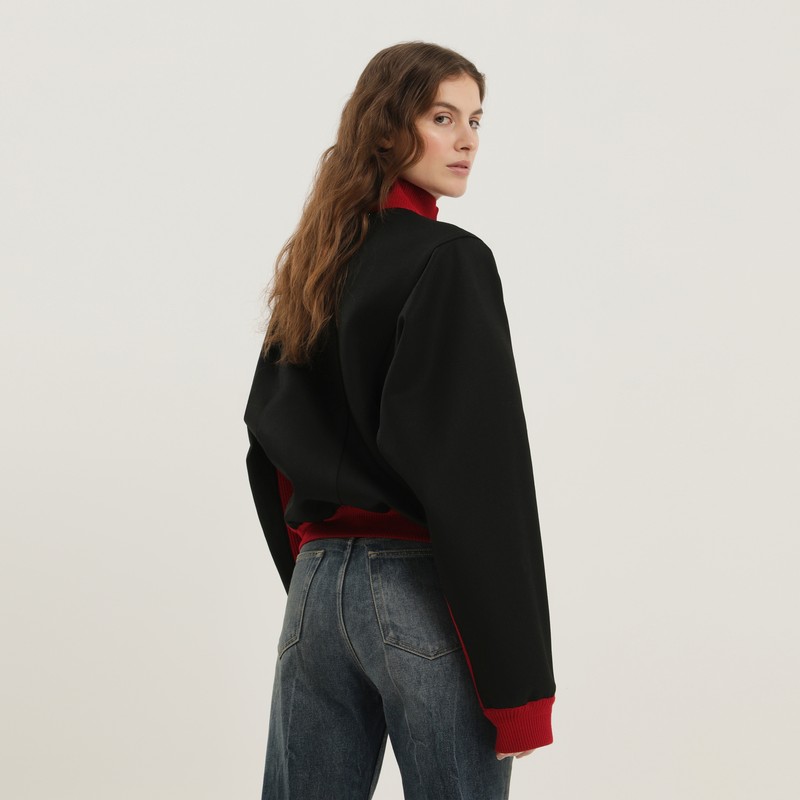 1989 Studio Red And Black Reversible Jacket In Red