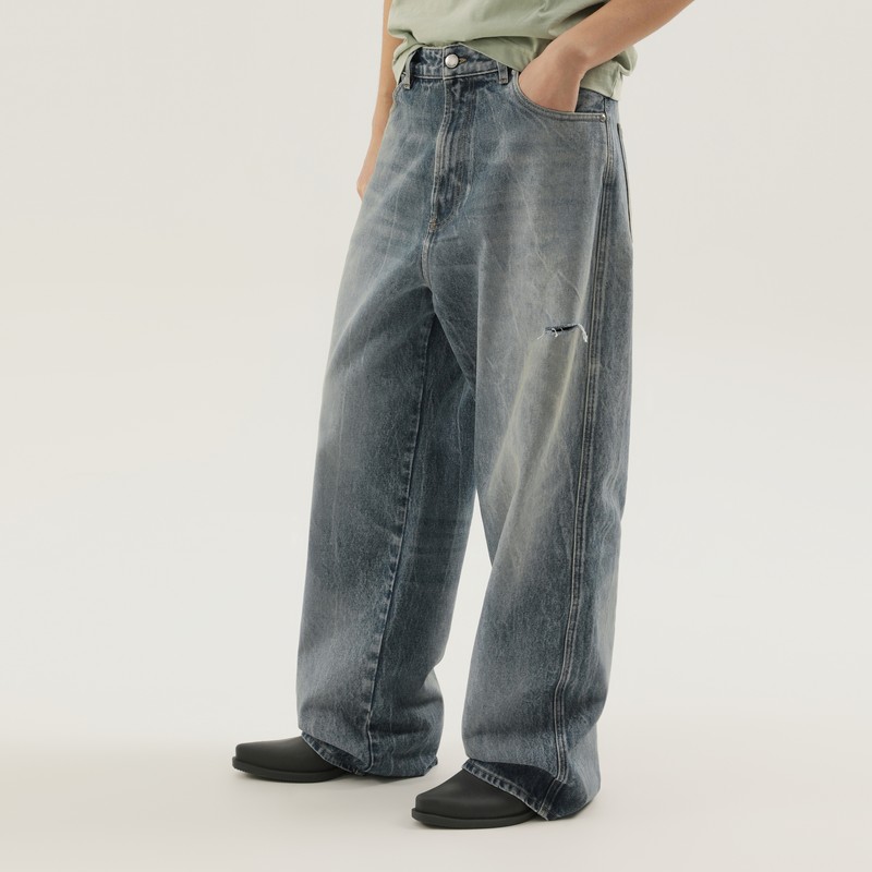 Rhodesian pants in stone blue denim