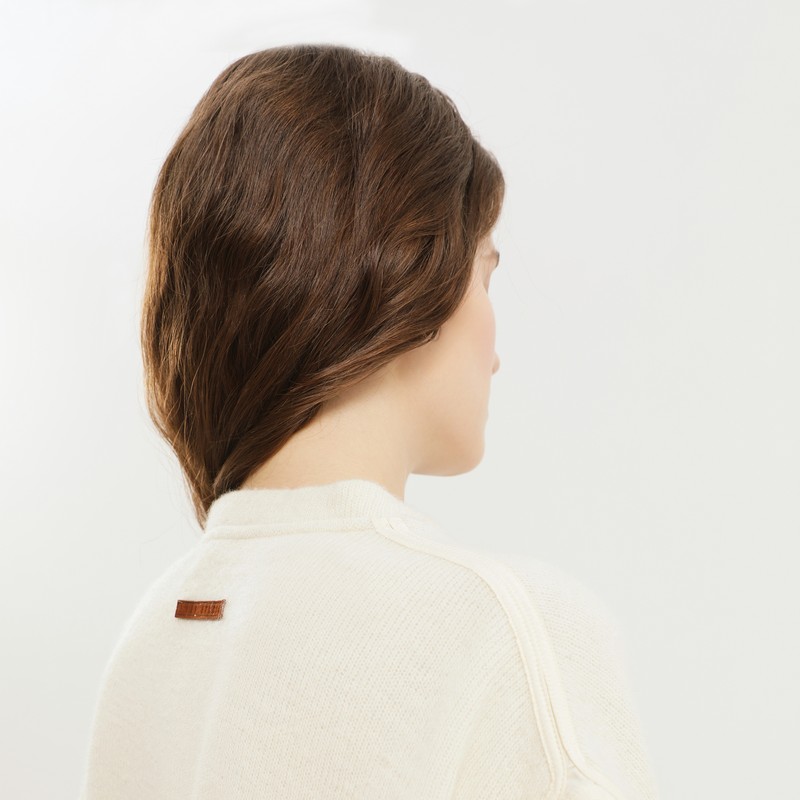 1989 Studio Ribbed Sweater With Button And Side Slits In Neutral