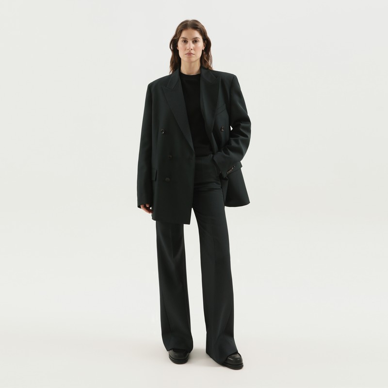 1989 Studio High-rise Bell Bottom Trousers With Pockets And Belt Loops In Green