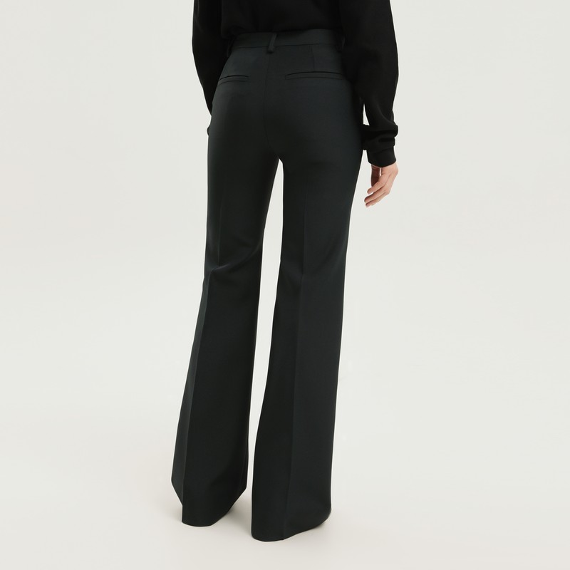 1989 Studio High-rise Bell Bottom Trousers With Pockets And Belt Loops In Green
