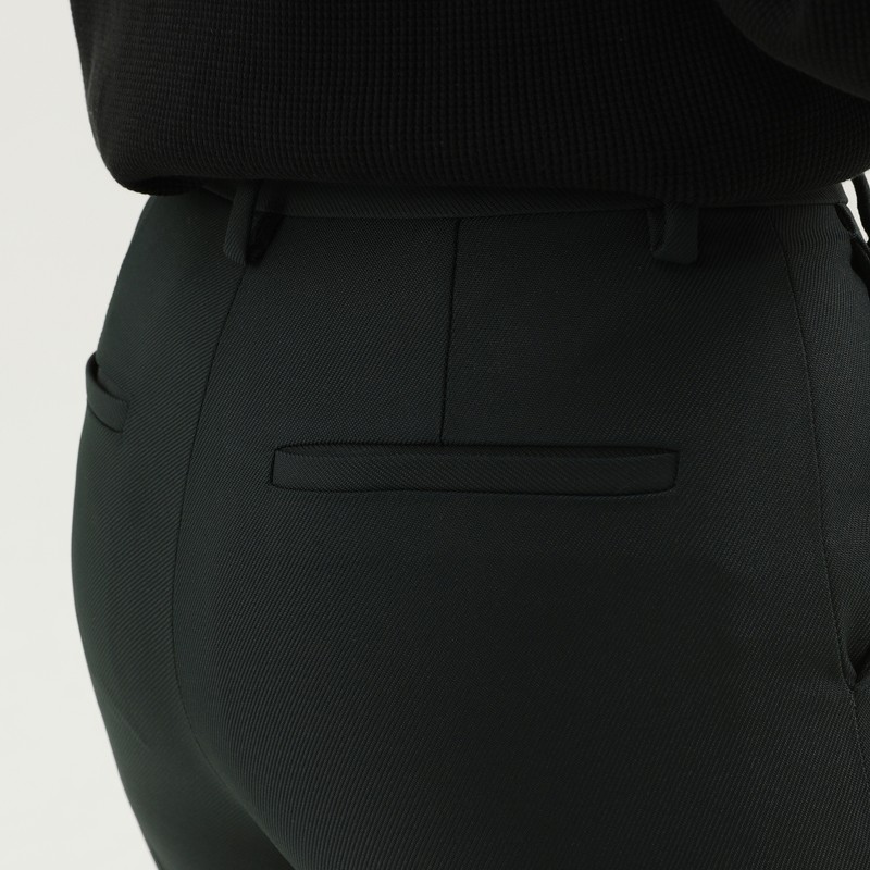 1989 Studio High-rise Bell Bottom Trousers With Pockets And Belt Loops In Green