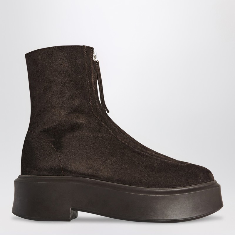 Brown suede Zipped boots