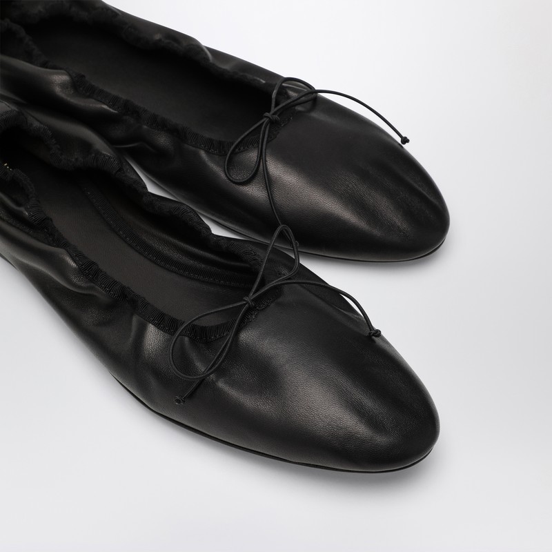 The Row Awar Leather Ballet Flats In Black