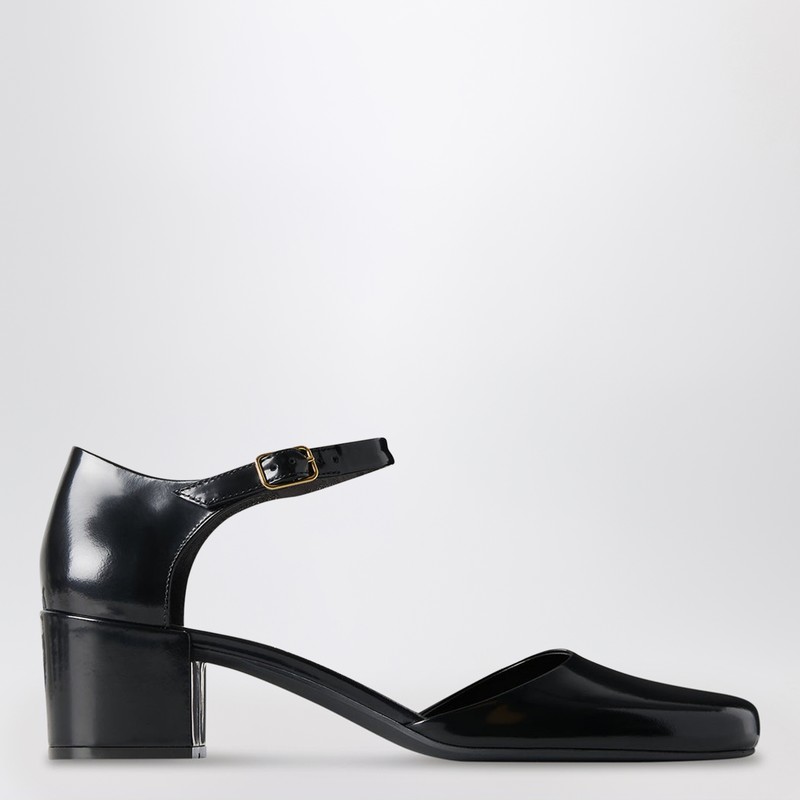 Penelope black strap pumps