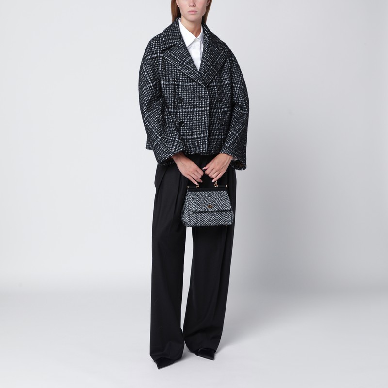 Dolce & Gabbana Black/white Houndstooth Jacket In Multi