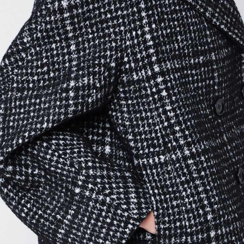 Dolce & Gabbana Black/white Houndstooth Jacket In Multi