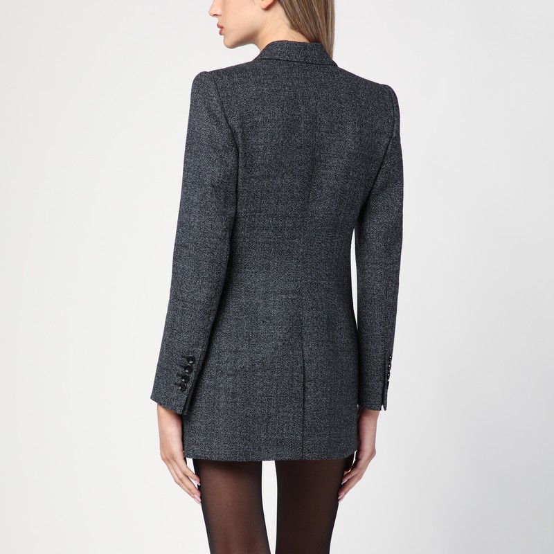 ジャケット Dolce&Gabbana Anthracite grey tweed double-breasted jacket Dolce & Gabbana Anthracite Grey Tweed Double-breasted Jacket