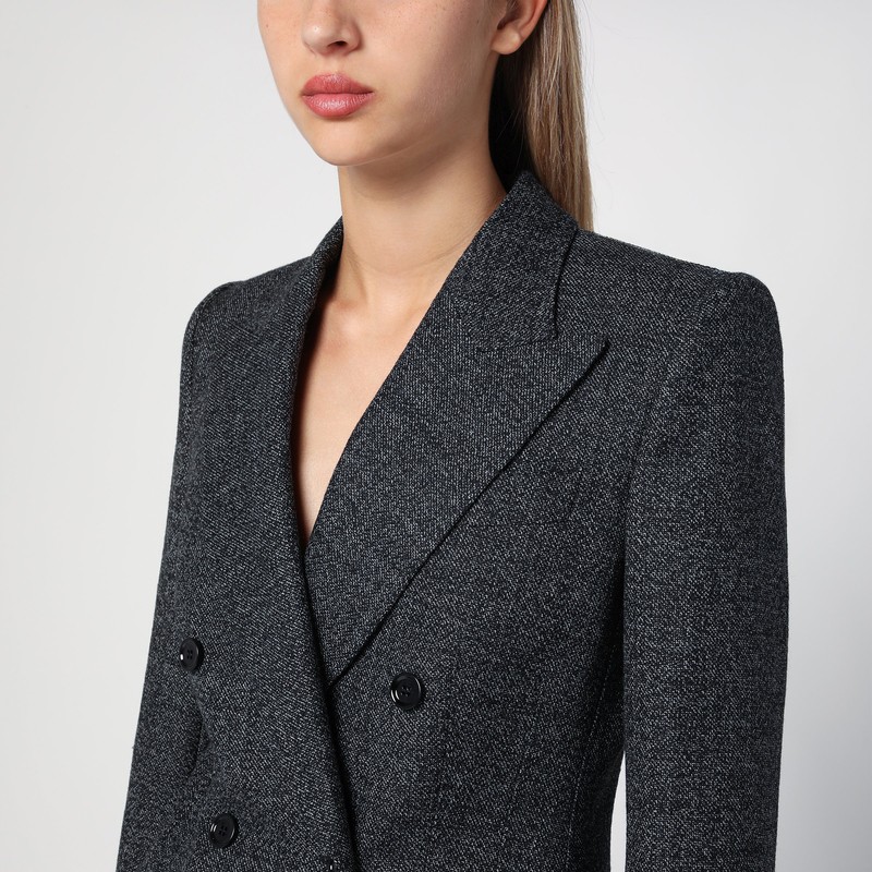 ジャケット Dolce&Gabbana Anthracite grey tweed double-breasted jacket Dolce & Gabbana Anthracite Grey Tweed Double-breasted Jacket