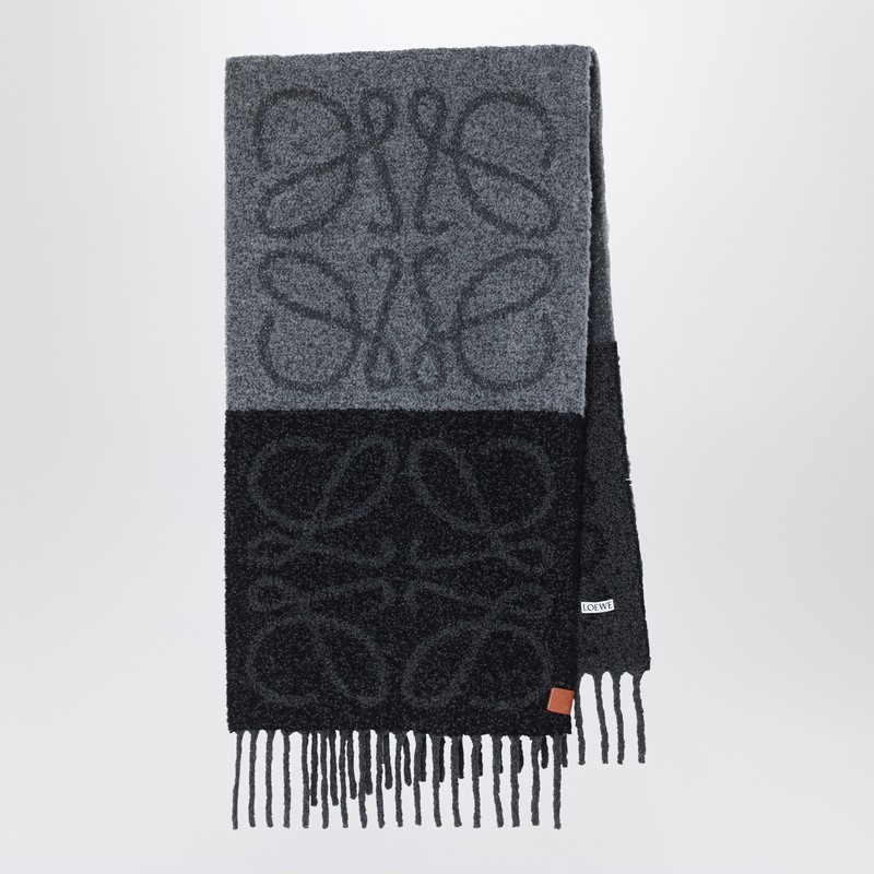 Anagram dark grey/black scarf - Loewe - Modalova
