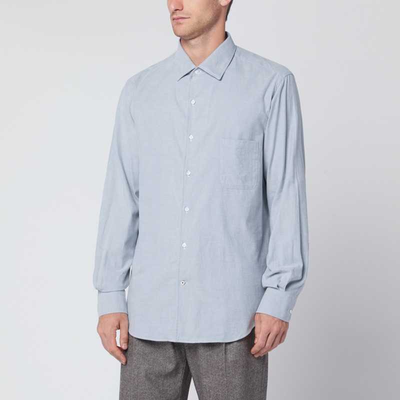 Light blue-grey cotton shirt