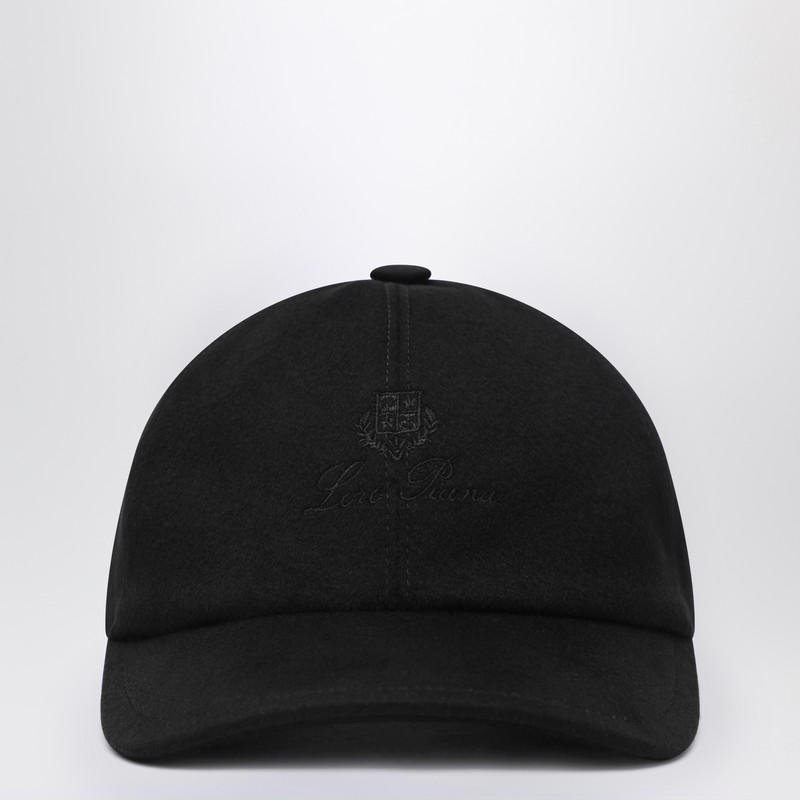 Black cashmere beanie