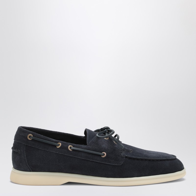 Loro Piana Mocassini Sea-sail Walk Blue Men In Blue