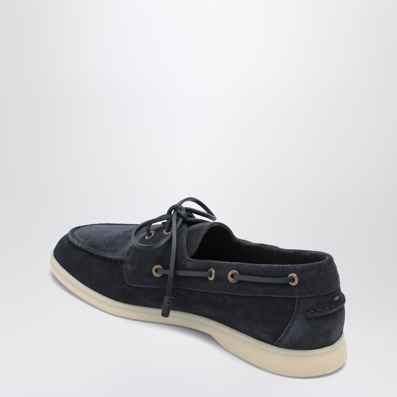 Loro Piana Mocassini Sea-sail Walk Blue Men In Blue