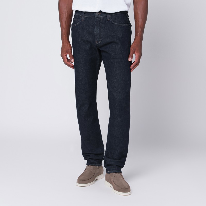 Dark Lagoon-coloured Doccio jeans
