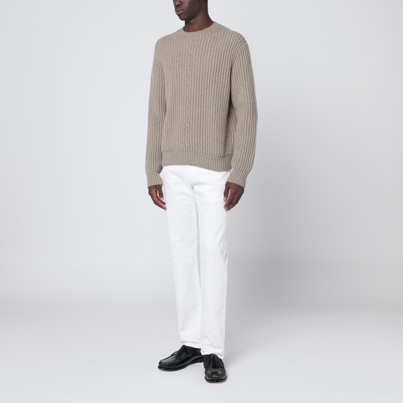 Loro Piana Plane Tree Knitted Cashmere Sweater In Brown