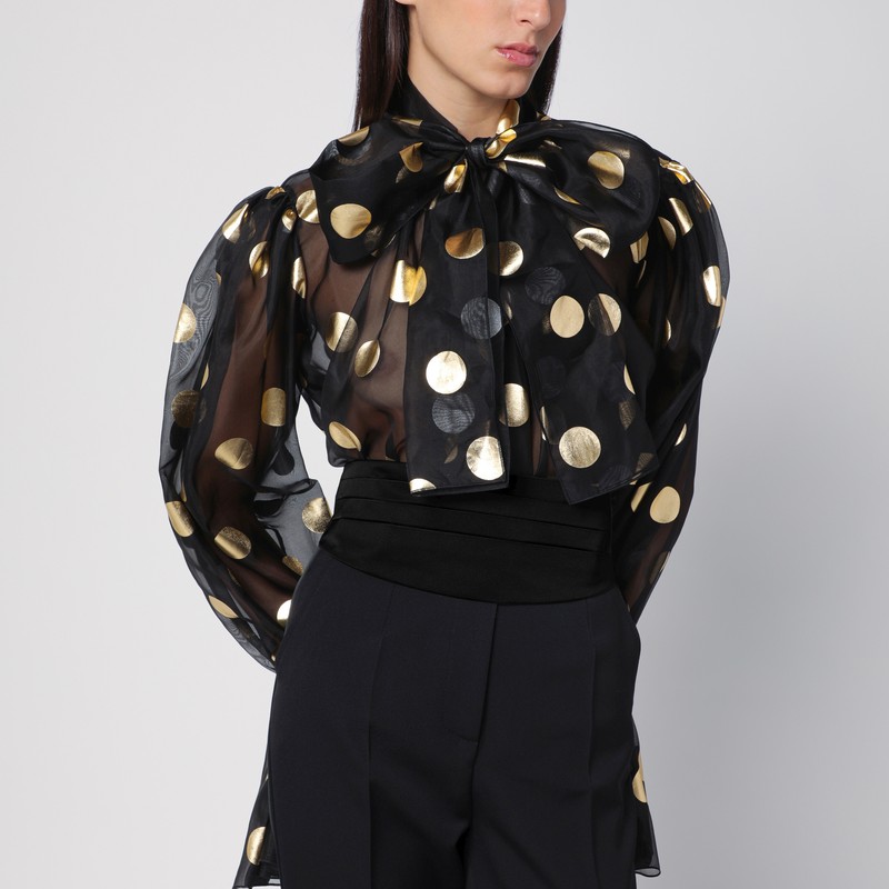 Dolce & Gabbana Silk Satin Cummerbund Belt In Black