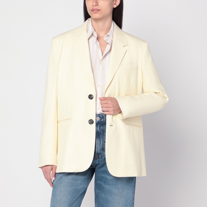 Butter-coloured wool jacket - Ami Paris - Modalova