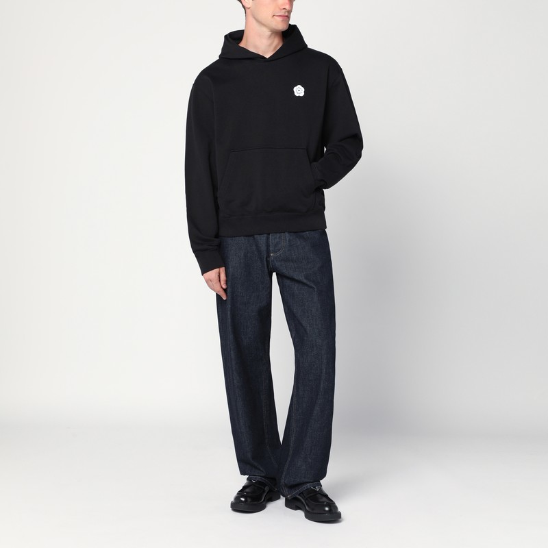 Kenzo Black Cotton Hoodie In Black