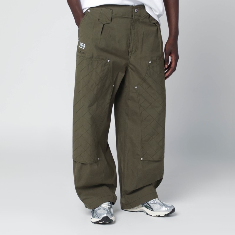 Khaki green cotton trousers