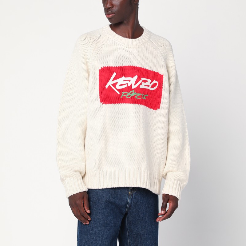 Kenzo x Futura 2000 sweater in white wool