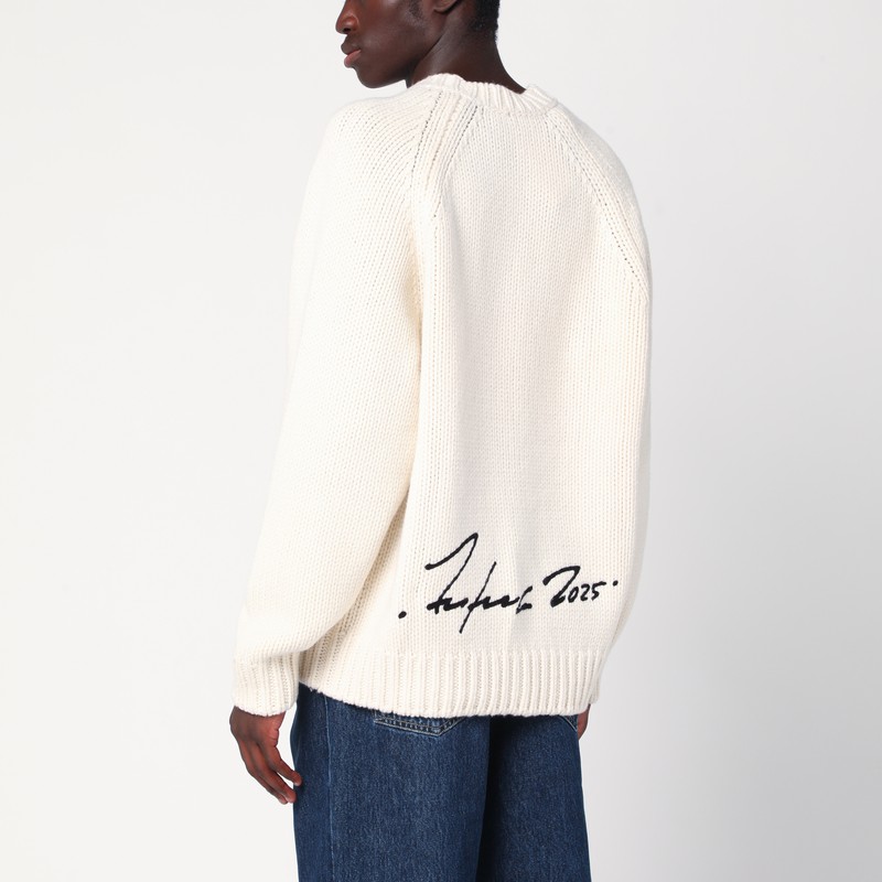 Kenzo X Futura 2000 Sweater In White Wool In White